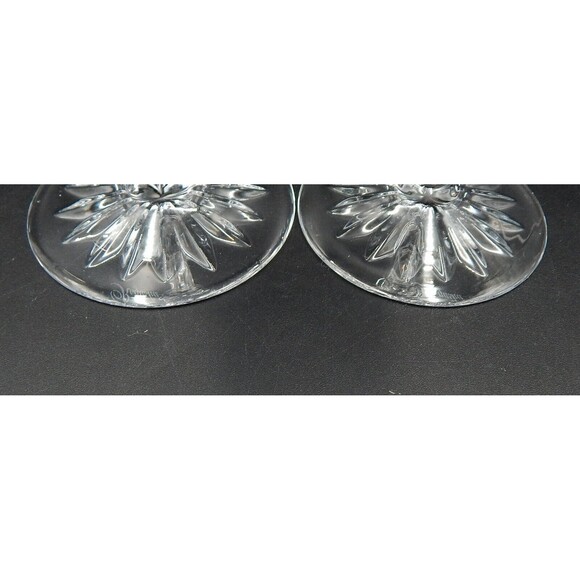 Rogaska Richmond Pattern Crystal Taper Candle Holder Pair Handmade Yugoslavia - Picture 5 of 10